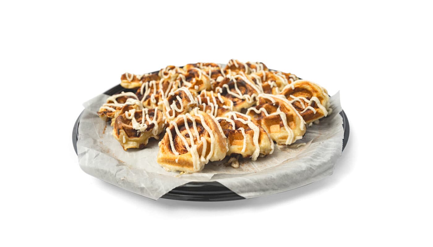 Cinnamon rolls with sweet icing from the Just Love catering menu